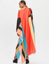 Peach Fancy Soft Satin Silk Kaftan Buy multi color kaftan